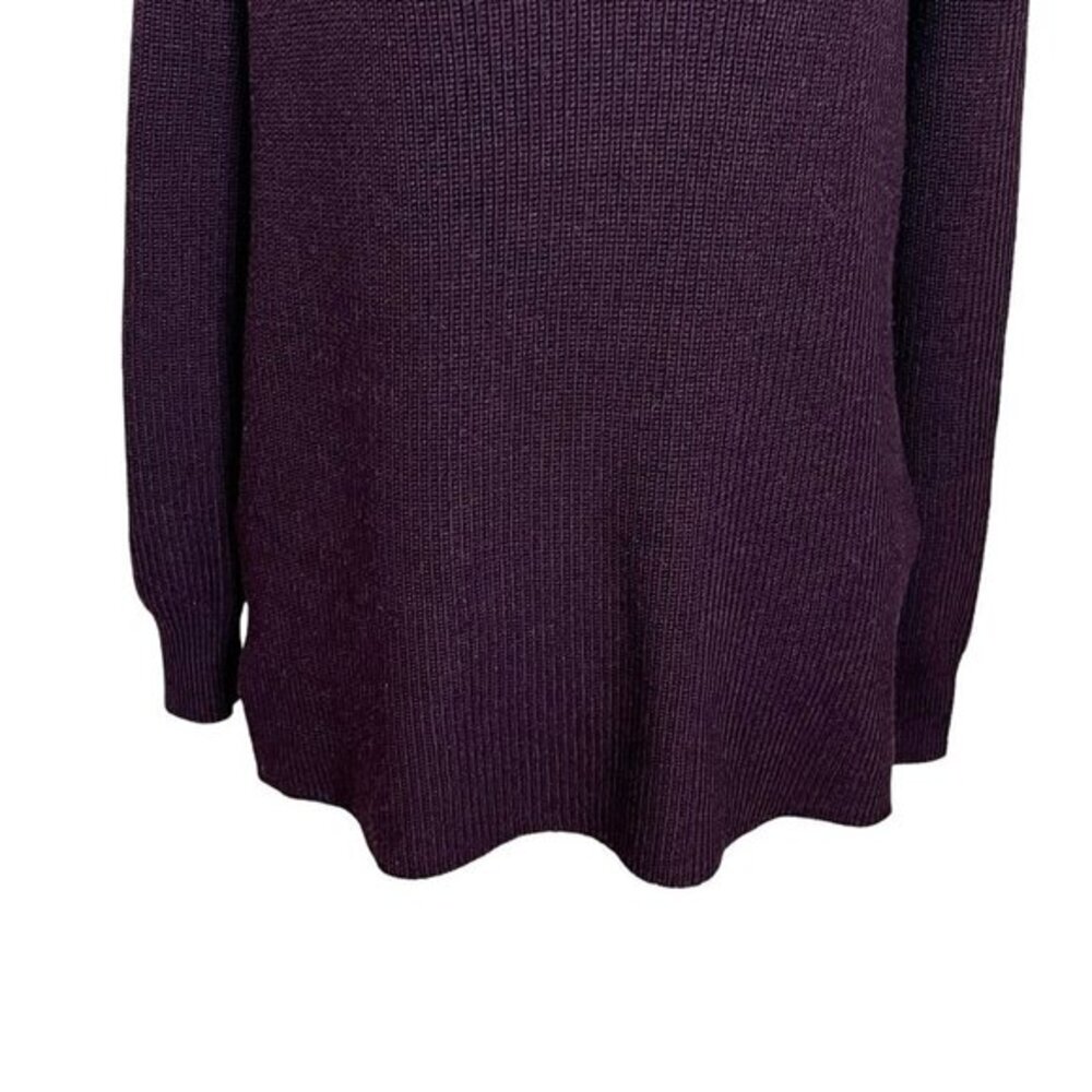 Athleta Switchback Pullover Sweater Women's XS Auberge Heather Merino Ribbed - Picture 3 of 11